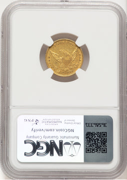 1839 $2.50 HM-1 Classic Quarter Eagle NGC AU58