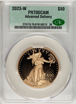 2023-W Proof Gold Eagle 1 oz Advanced Delivery CACG PR70