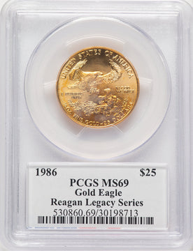 1986 Gold Eagle 1/2 oz Reagan Legacy Series Michael Reagan PCGS MS69