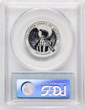 2007-W Reverse Proof Platinum Eagle 1/2 oz Blue Label PCGS PR70