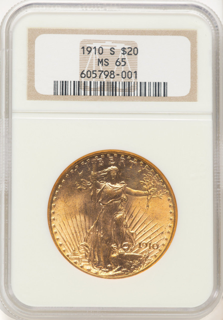 1910-S $20 Saint-Gaudens Double Eagle NGC MS65 (774153016)