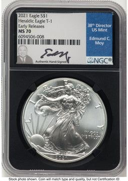 2021 Silver Eagle Type 1 ER NGC MS70 Ed Moy