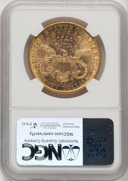 1880 $20 Liberty Double Eagle NGC MS61