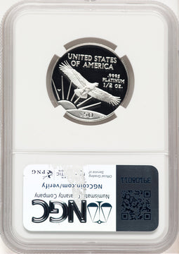 1997-W Proof Platinum Eagle 1/2 oz Brown Label NGC PF70