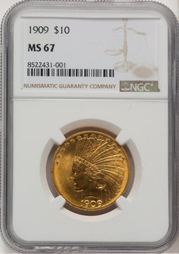 1909 $10 Indian Eagle NGC MS67