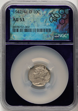 1942/1-D 10C Mercury Dime NGC AU53