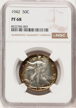 1942 50C Proof Walking Liberty Half Dollar NGC PR68 (775897004)