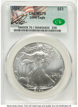 2024 Silver Eagle Ron Drzewucki CACG MS70