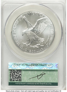 2024 Silver Eagle First Delivery Louis Palafoutas CACG MS70