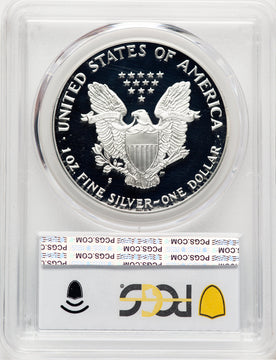 1992-S Proof Silver Eagle 1 oz Blue Gradient PCGS PR70