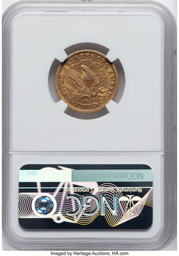 1882-CC $5 Liberty Half Eagle NGC AU53