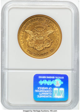 1865 $20 Liberty Double Eagle NGC AU58