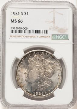 1921-S Morgan Dollar NGC MS66 (776231014)