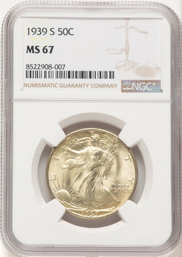 1939-S 50C Walking Liberty Half Dollar NGC MS67 (776367002)