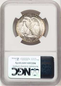 1945-S 50C CAC Walking Liberty Half Dollar NGC MS66+