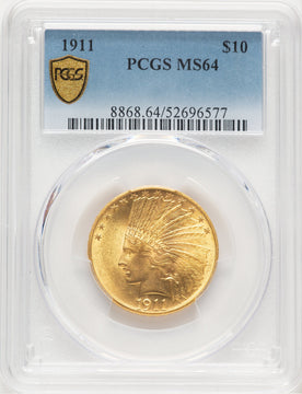 1911 $10 Indian Eagle PCGS MS64 (776661079)