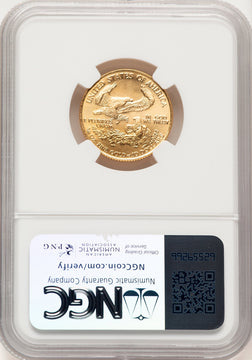 1987 $10 Quarter-Ounce Gold Eagle NGC MS70 (777120012)