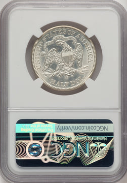 1874-CC 50C Arrows Kenneth Bressett Red Book Seated Half Dollar NGC MS63