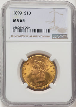 1899 $10 Liberty Eagle NGC MS65 (777193002)