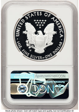 2021-W TY1 Proof Silver Eagle 1 oz John US Mint Engraver Series NGC PF70 Mercanti