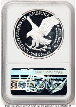 2021-W TY2 Proof Silver Eagle 1 oz AR Michael Gaudioso US Mint Engraver Series NGC PF70
