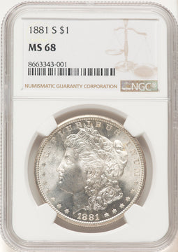 1881-S Morgan Dollar NGC MS68 (777403001)