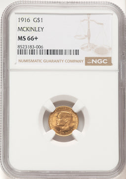 1916 G$1 McKinley Commemorative Gold NGC MS66+ (777428003)