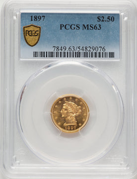 1897 $2.50 Liberty Quarter Eagle PCGS MS63 (777431001)