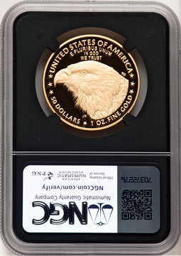 2024-W Proof Gold Eagle 1 oz FDI Anna Cabral NGC MS70