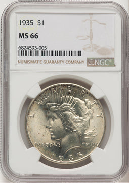 1935 Peace Dollar NGC MS66 (777484004)