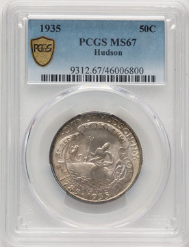 1935 50C Hudson Commemorative Silver PCGS MS67