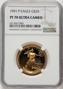 1991 Gold American Eagle 4-Coin Set NGC PF70
