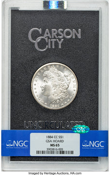 1884-CC GSA Hoard CAC Morgan Dollar NGC MS65 (777777035)