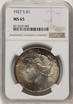 1927-S Peace Dollar NGC MS65 (777985023)