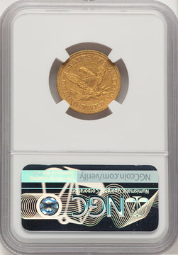 1865 $5 Liberty Half Eagle NGC AU55