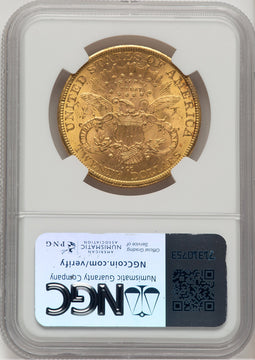 1884-CC $20 Liberty Double Eagle NGC MS62 (778256021)