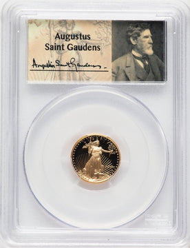 1990-P Proof Gold Eagle 1/10 oz Saint Gaudens Label PCGS PR70