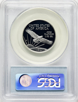 1997-W Proof Platinum Eagle 1/2 oz Blue Label PCGS PR70