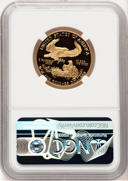1989-P Proof Gold Eagle 1/2 oz NGC MS70 Ed Moy