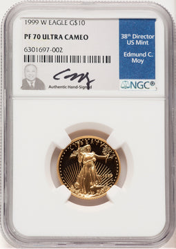 1999-W Proof Gold Eagle 1/4 oz NGC PF70 Ed Moy