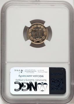 1872 3CN Proof Three Cent Nickel NGC PR65