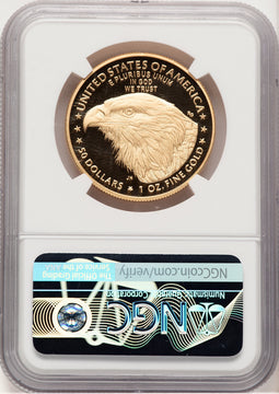 2021-W Type 2 Proof Gold Eagle 1 oz NGC PF70 Ed Moy