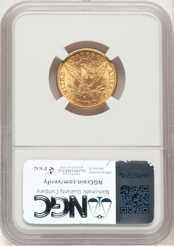 1886-S $5 Liberty Half Eagle NGC MS65