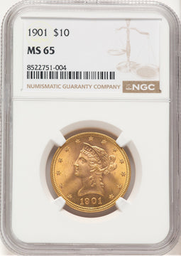 1901 $10 Liberty Eagle NGC MS65 (778531027)