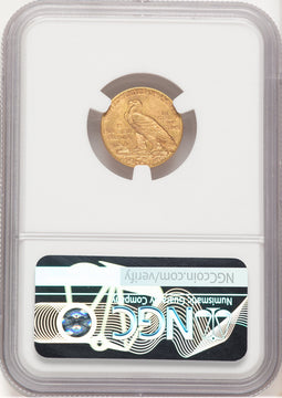 1914 $2.50 CAC Brown Label Indian Quarter Eagle NGC MS62