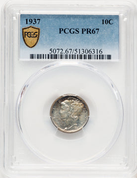1937 10C Proof Mercury Dime PCGS PR67