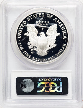 2005-W Proof Silver Eagle 1 oz Blue Gradient PCGS PR70