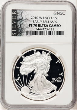 2010-W Proof Silver Eagle 1 oz ER ALS Label NGC PF70