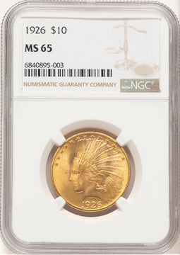 1926 $10 Indian Eagle NGC MS65 (778842118)