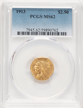 1913 $2.50 Indian Quarter Eagle PCGS MS62 (778883010)